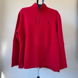 Polo Ralph Lauren Red Zip-Up Sweater